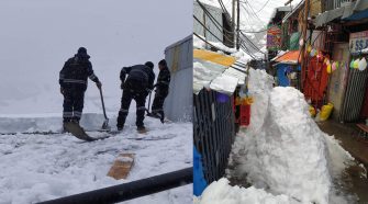 Intensas nevadas en La Rinconada