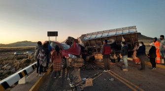 Accidente de tránsito en el puente de Cutimbo-Puno