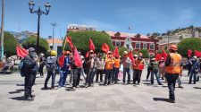 Protesta de los trabajadores de Construcción Civil Puno