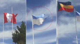 Huata- banderas en mal estado