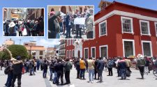 Manifestación en los exteriores del Poder Judicial de Puno