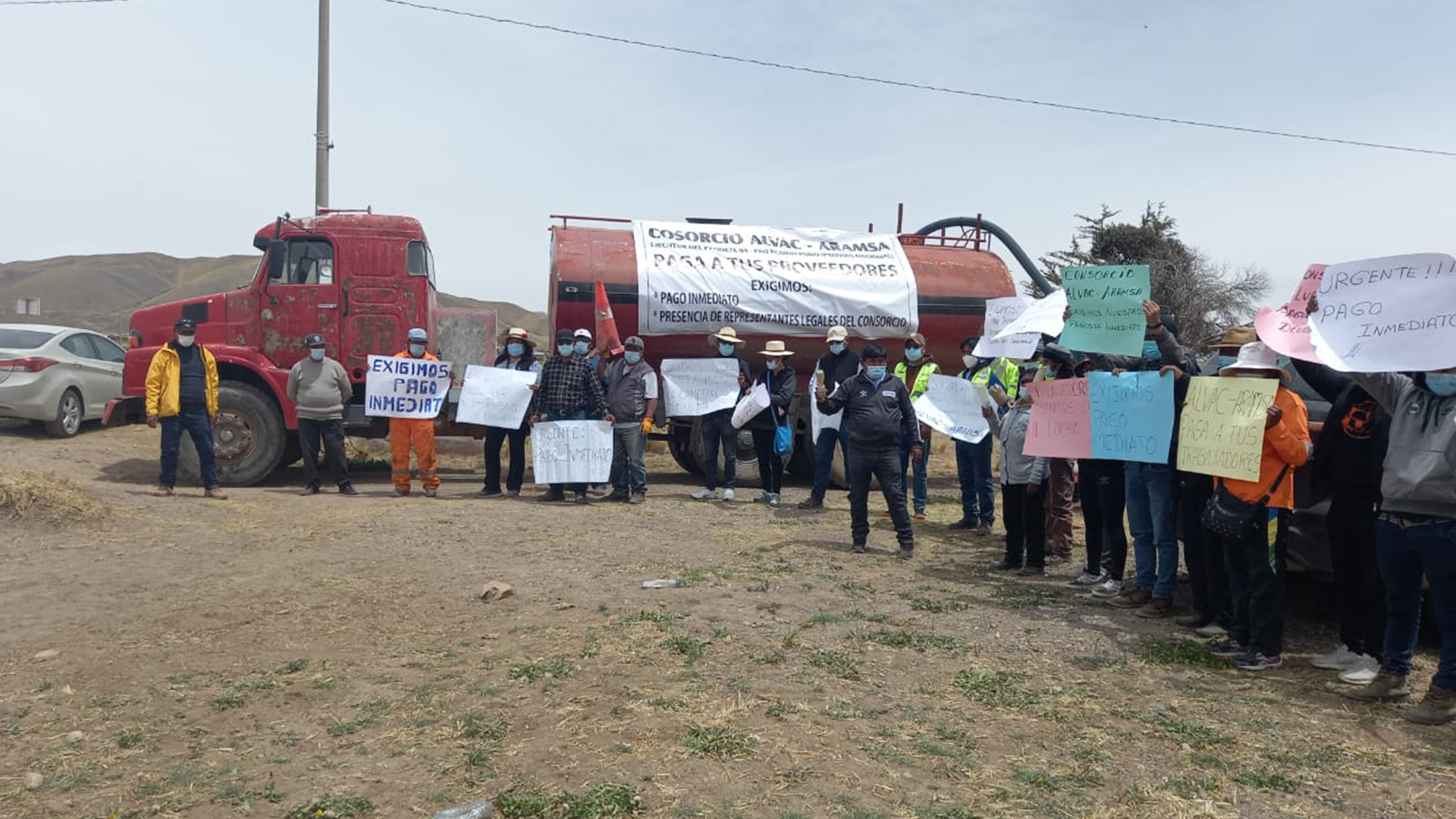 Proveedores protestan contra del consorcio Alvac- Aramsa