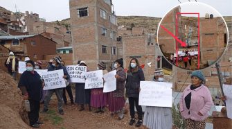 Vecinos del barrio Andrés Avelino Cáceres protestaron por edificación en plena calle