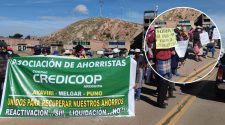 Ahorristas de Credicoop protestan en la vía Juliaca-Puno