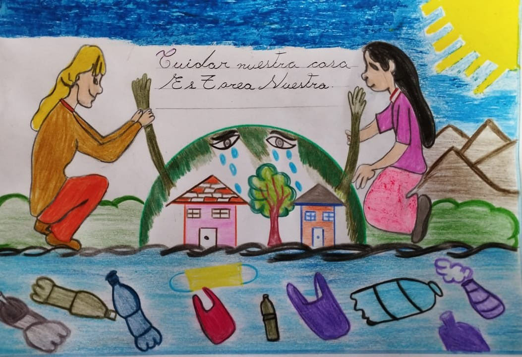 FOTOS: Mediante dibujos los niños de Entre Escolares resaltan la  importancia de cuidar el medio ambiente - Radio Onda Azul