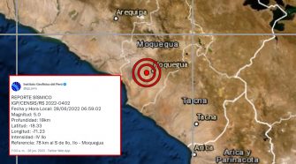 Moquegua: un sismo de magnitud 5.0