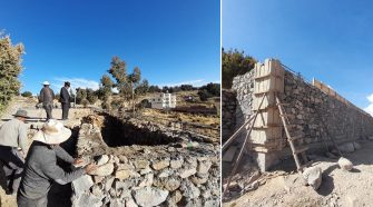 Comuneros restauran plazoleta de la Capilla Huaylluni