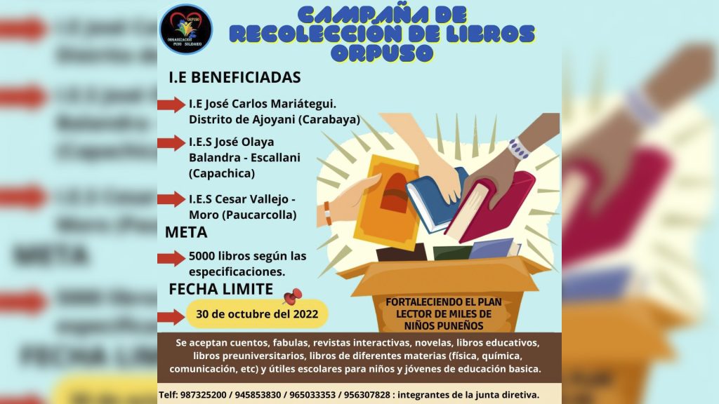 Promueven donación de libros para implementar bibliotecas en ...