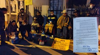 Protesta de docentes de la UGEL-Puno