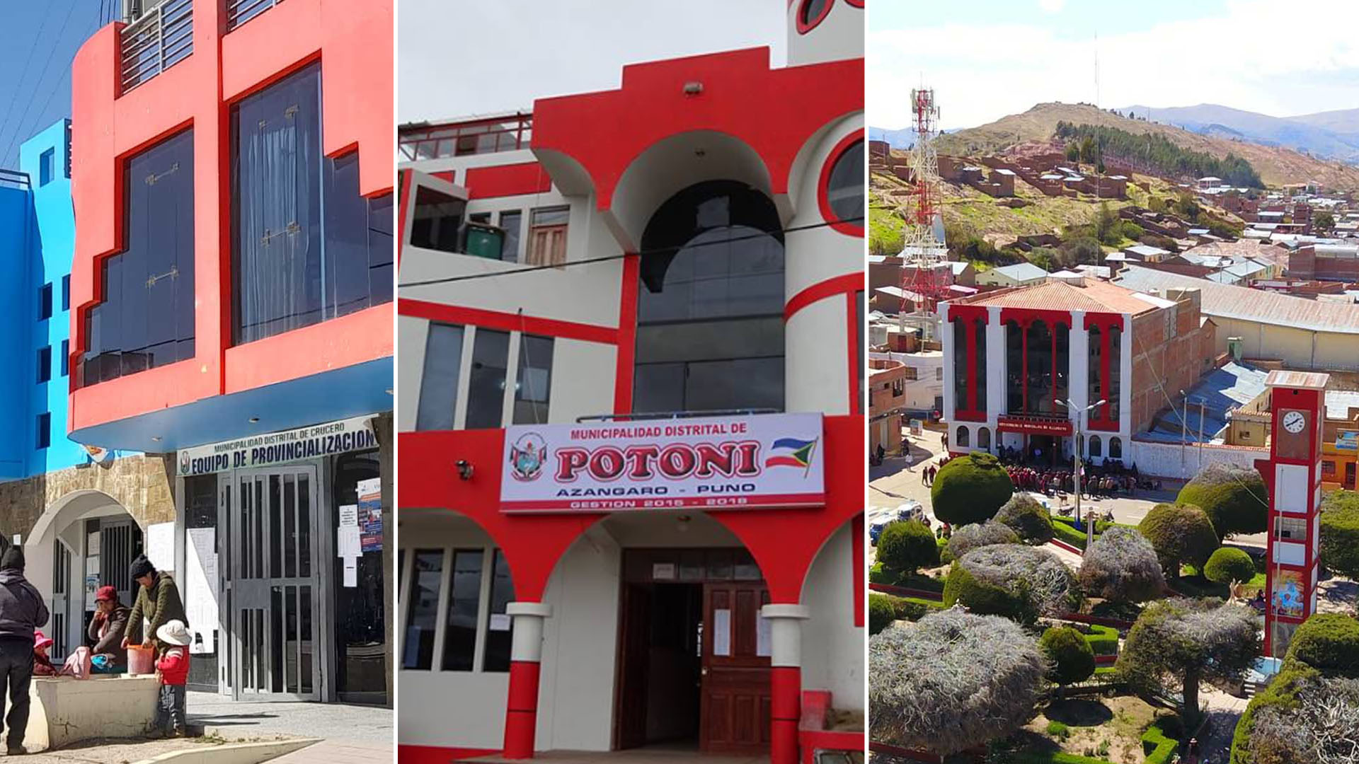 Municipios de Huancané, Potoni y Crucero