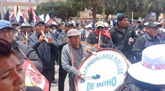 Delegaciones de varios distritos de la zona norte de la región protestaron en Juliaca