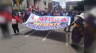 Más distritos de la zona norte de la región llegaron a la ciudad de Juliaca y se sumaron a la huelga