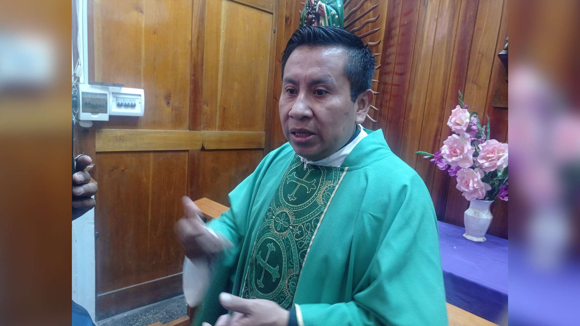 Párroco de la parroquia Cristo Rey de Juliaca, Kevin Vargas Valencia