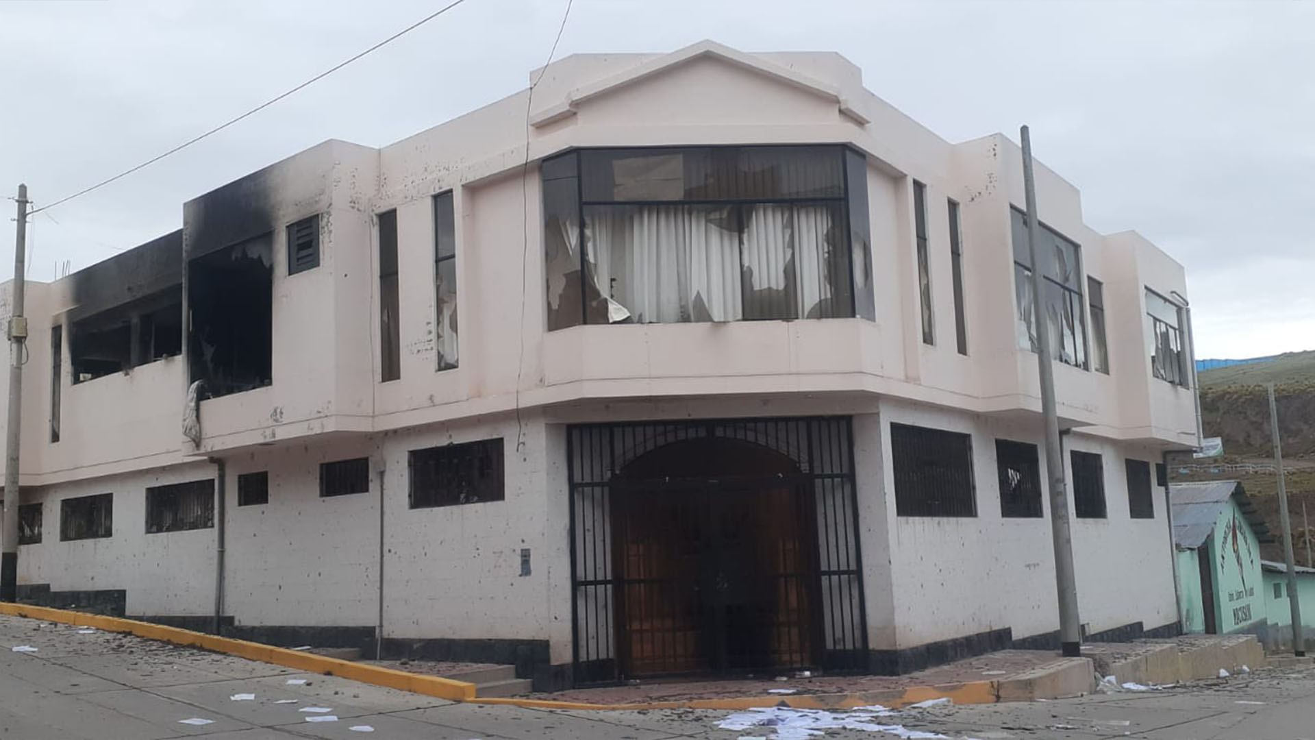 Sede del Poder Judicial afectado en Macusani