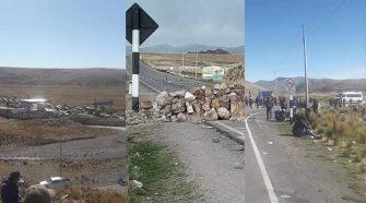 Vías bloqueadas en Puno