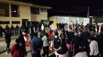 Protesta en la ciudad de Puno