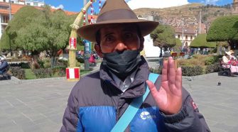 Edgar Chura, presidente del Frente de Defensa de Recursos Naturales de la zona aymara