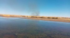 quemaron grandes extensiones de totorales en el distrito de Huata