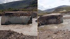 El puente Moroccollo ha sido arrasado por el río Loripongo