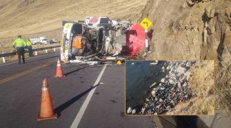 Camión cisterna se despistó