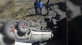 Mal estado de la carretera en Sandia