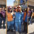 trabajadores de construcción protestaron pidiendo el pago de su gratificación