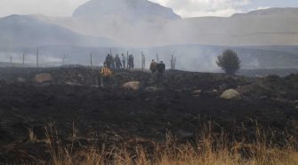 incendio forestal en Cangalli