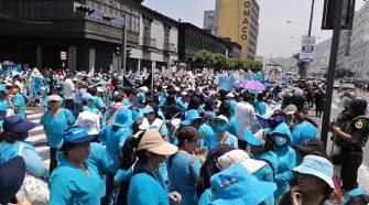 Protesta de trabajadores del sector salud