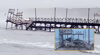 Colapsa el icónico muelle de Huanchaco