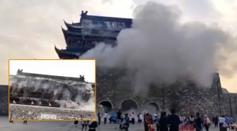imágenes impactantes del derrumbe de una torre china