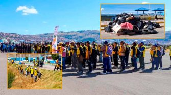 Más de 800 voluntarios limpian la bahía del lago