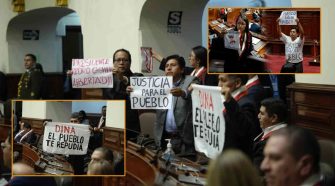 Congresistas de izquierda interrumpen el discurso de Dina Boluarte