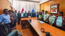 Autoridades de diversos centros poblados de Sandia