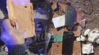 Hallan celular camuflado en un ladrillo