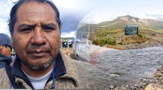 Presidente del Frente de Defensa Marcelino Surco Quispe,