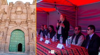 Inician restauración del histórico portón de la Catedral