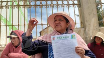 Pobladores del distrito de Taraco