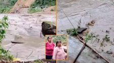 intensas lluvias destruyen el puente Camarón