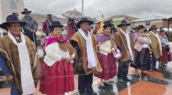 Pobladores del distrito de Pedro Vilcapaza