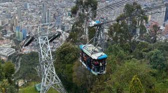 Teleférico del Cerro Monserrate en Bogotá (Colombia)