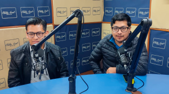 Erickson Momani y el compositor Paul Becerra