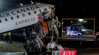 Dos muertos tras choque entre avión de Air Canada y camión de bomberos en Nueva York