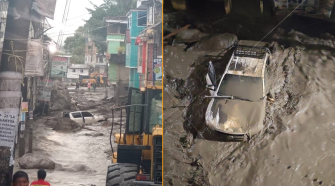 Lodo y piedras cubren viviendas tras desborde de río en La Mar.