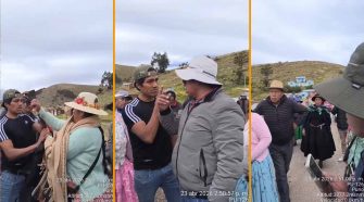 Bloqueo de vía en Chucuito