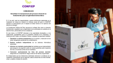 Confiep exige garantías y transparencia para segunda vuelta