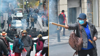 Maestros protestan en La Paz