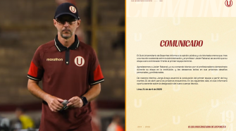 Universitario anuncia la salida de Javier Rabanal como técnico