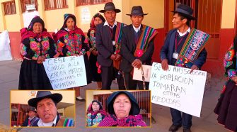 Autoridades de Amantaní protestan en Puno