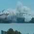 Incendio de buque en puerto de China