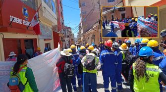 Trabajadores de construcción civil protestan